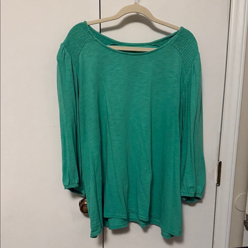 Crown & Ivy Aqua Women's Blouse